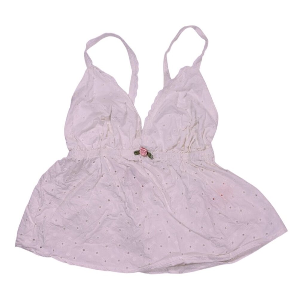 Boux Avenue Broderie Cotton Top in White
